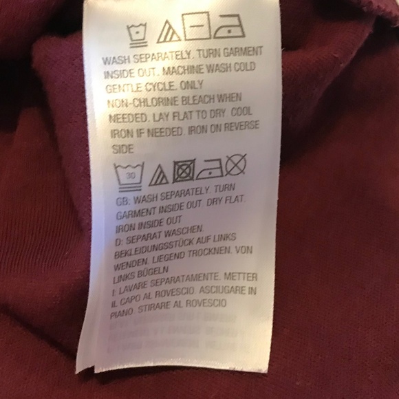 RARE QF maroon 3/4 sleeved top with embroidered fall bicycle scene (XL) - Picture 14 of 16